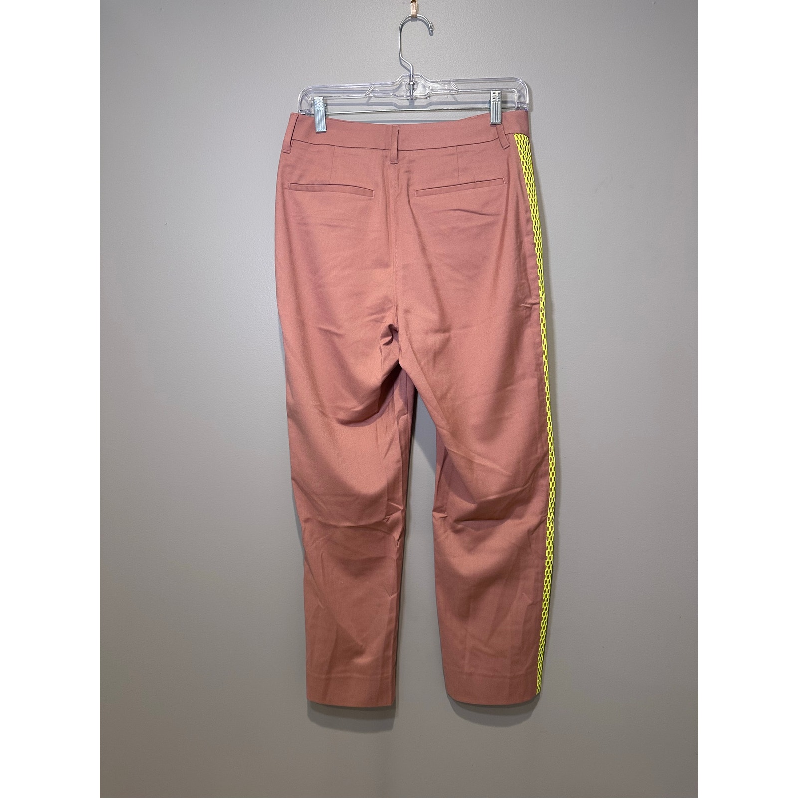 Wildfang The Empower Colorblock Slim Crop Pant Size 6 Neon Yellow Stripe — image 3 of 8